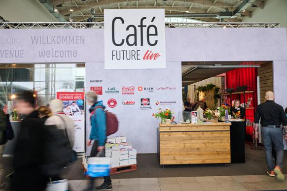 Ihre Logopräsenz am Eingang des Café Future live