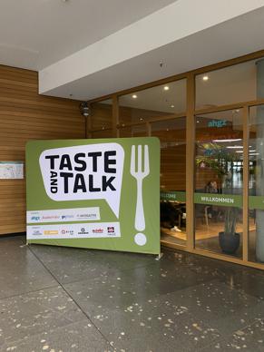 Ihre Logopräsenz am Eingang des Taste & Talk